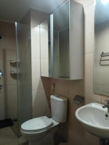 ein Bad mit einem WC und einem Waschbecken in der Unterkunft Aliston Papilio Apartment in Ngawinan