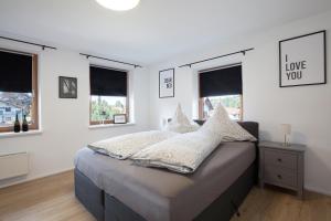 Katil atau katil-katil dalam bilik di Ferienwohnung zum Traumblick