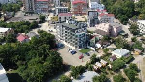 an aerial view of a city with buildings at NOVUS Hotel in Eforie Nord