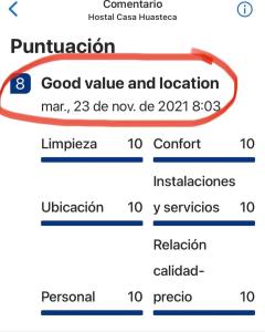 a screenshot of a cell phone with the wordsurance and documentation at Hostal Casa Huasteca in Ciudad Valles
