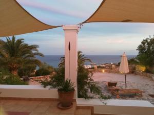 a view from a villa with a view of the ocean at Tranquil Villa with Sea view in Ammopi Karpathos in Amoopi