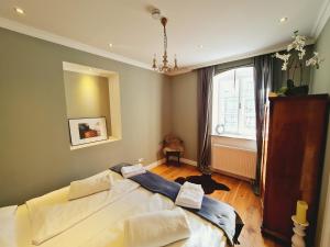 Letto o letti in una camera di Gewerkenschlössl Zeilinger