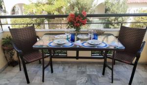 A balcony or terrace at Prime Luxury Villa beach front