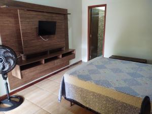 TV a/nebo společenská místnost v ubytování Hospedaria Raízes da Serra