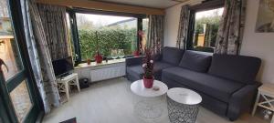 Posezení v ubytování Comfortabel en gezellig familie chalet tot 6 personen op de Veluwe Bungalowpark De Kern - All inclusive