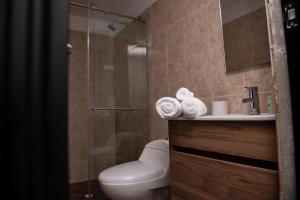 Ein Badezimmer in der Unterkunft Hotel Santa Lucia