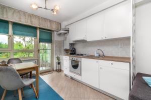 Η κουζίνα ή μικρή κουζίνα στο DreamGarden Airport apartment & Secure parking & Airport shuttle