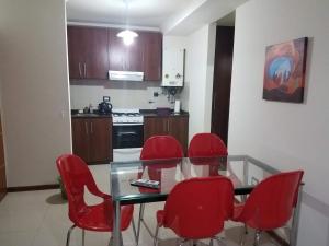 Η κουζίνα ή μικρή κουζίνα στο Departamento Villa Carlos Paz Miralejos 3 +4 φωτογραφίες