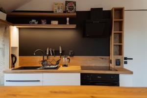 Kuchyňa alebo kuchynka v ubytovaní Apartmán Jeseníky