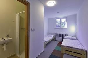 Letto o letti in una camera di Chata Myslivna