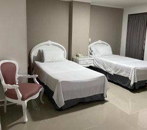 Postel nebo postele na pokoji v ubytování Hotel Suite Santa Rosa