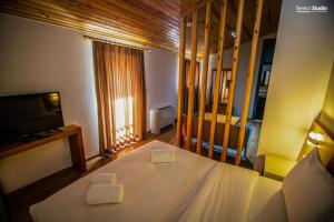 Hotel Restorant Delisia客房内的一张或多张床位