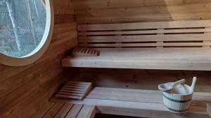Spa and/or other wellness facilities at Marina Sasino - Komfortowe Domy z Sauną i Kominkami