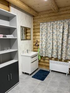 Kuchyň nebo kuchyňský kout v ubytování Котедж Gasthof Dresden