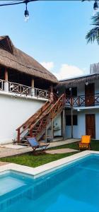 Bazén v ubytování Hotel Xa´an Bacalar nebo v jeho okolí