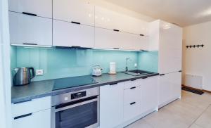 Kuchyňa alebo kuchynka v ubytovaní LAGUNA Apartament Polanica Residence 48