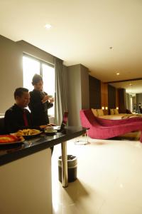 Posezení v ubytování B Fashion Hotel