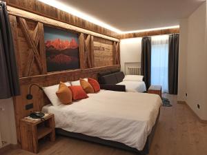 Cama ou camas em um quarto em Affittacamere Villa Sole