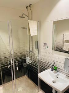 Koupelna v ubytování Hotell TunaPark