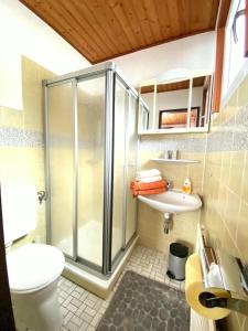 Koupelna v ubytování Appartment Sandra Obkircher