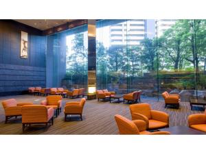 Χώρος καθιστικού στο The QUBE Hotel Chiba - Vacation STAY 02243v