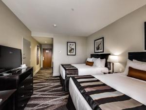 Postel nebo postele na pokoji v ubytování Radisson Hotel Edmonton Airport