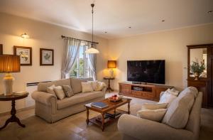Televízia a/alebo spoločenská miestnosť v ubytovaní Villa Terrarossa - Luxury Istrian Villa near Poreč