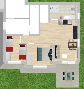 a floor plan of a house with a room at Appartment Dutzler in Sankt Martin am Tennengebirge