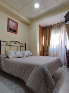 una camera con letto e finestra di Hotel Beatriz a Burriana