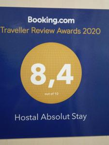 Certifikát, hodnocení, plakát nebo jiný dokument vystavený v ubytování Hostal Absolut Stay