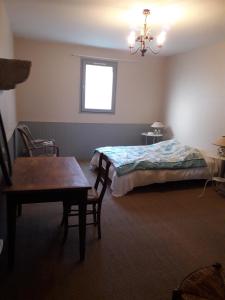 Ένα ή περισσότερα κρεβάτια σε δωμάτιο στο La métairie de Laura