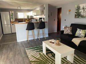 Kuchyň nebo kuchyňský kout v ubytování Appartement vue mer, Case Pilote
