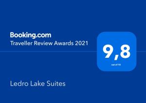 Сертифікат, нагорода, вивіска або інший документ, виставлений в Ledro Lake Suites