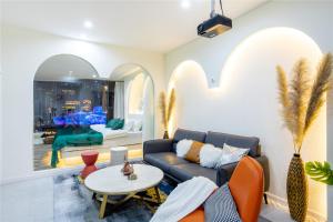 Setusvæði á Baihong Riverview Apartment-Hongya Cave