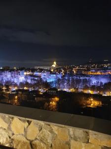 A general view of Tbiliszi or a view of the city taken from a szállodákat