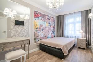 Łóżko lub łóżka w pokoju w obiekcie Luxury Apartments - Wroclaw Old Town - Wrocław Rynek