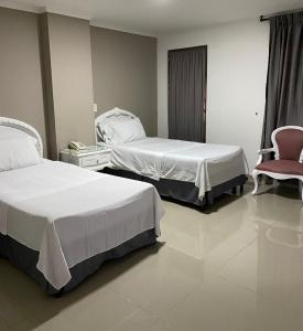Postel nebo postele na pokoji v ubytování Hotel Suite Santa Rosa
