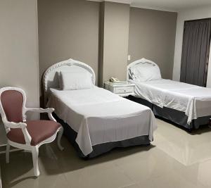 Postel nebo postele na pokoji v ubytování Hotel Suite Santa Rosa