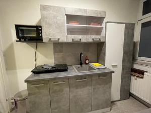 Kuchyň nebo kuchyňský kout v ubytování Ferienwohnung Jagemann