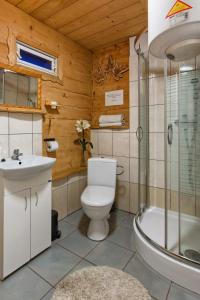 Ett badrum på Domki u Ciaptoka