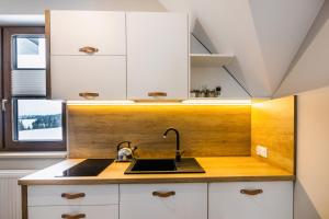 Küche/Küchenzeile in der Unterkunft Przystanek Babia Apartamenty