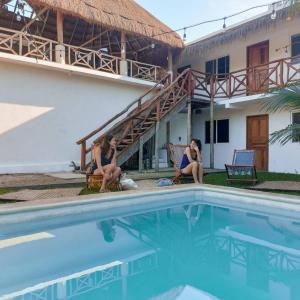 Bazén v ubytování Hotel Xa´an Bacalar nebo v jeho okolí