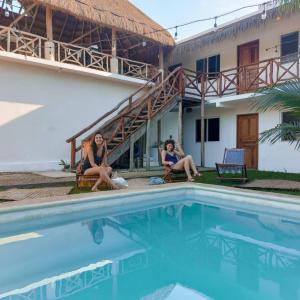 Bazén v ubytování Hotel Xa´an Bacalar nebo v jeho okolí