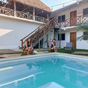 Bazén v ubytování Hotel Xa´an Bacalar nebo v jeho okolí