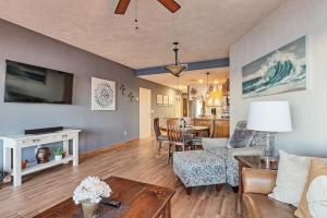 a living room with a couch and a table at Rocky Point Sonoran Resorts in Puerto Peñasco