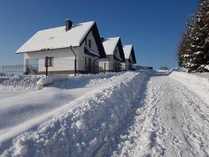 a house is covered in snow at OSADA Rokicie in Kluszkowce
