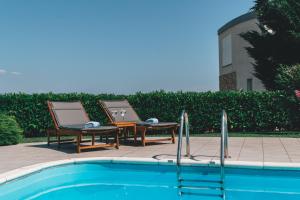 Πισίνα στο ή κοντά στο Panoramic apartment sea view and pool Opatija