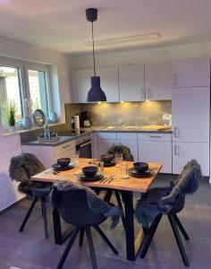 Dapur atau dapur kecil di Ferienwohnung Behnke
