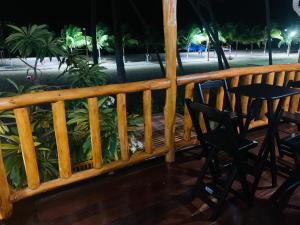 Balkón nebo terasa v ubytování Suíte frente mar e pés na areia