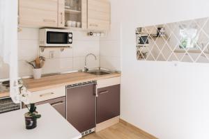 Kuchyň nebo kuchyňský kout v ubytování Apartmani Marina Poreč